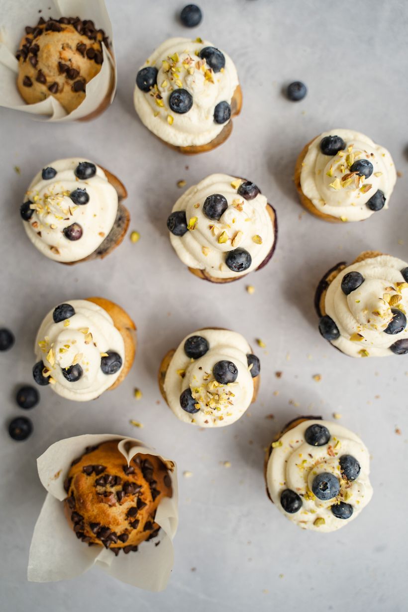 Čučoriedkové cupcakes