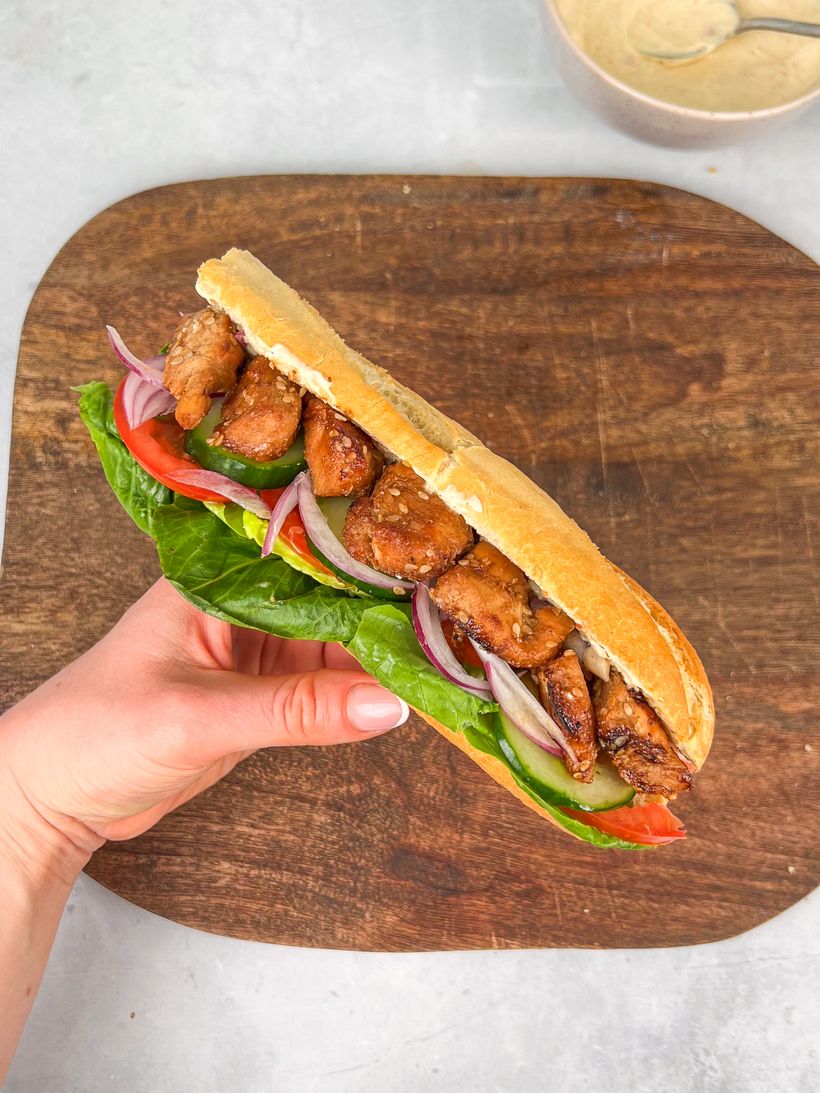 Teriyaki kuřecí bageta