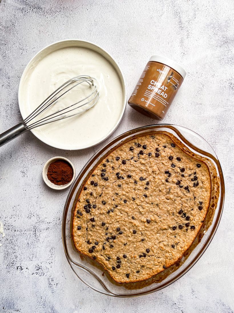 Banoffee pečená ovesná kaše