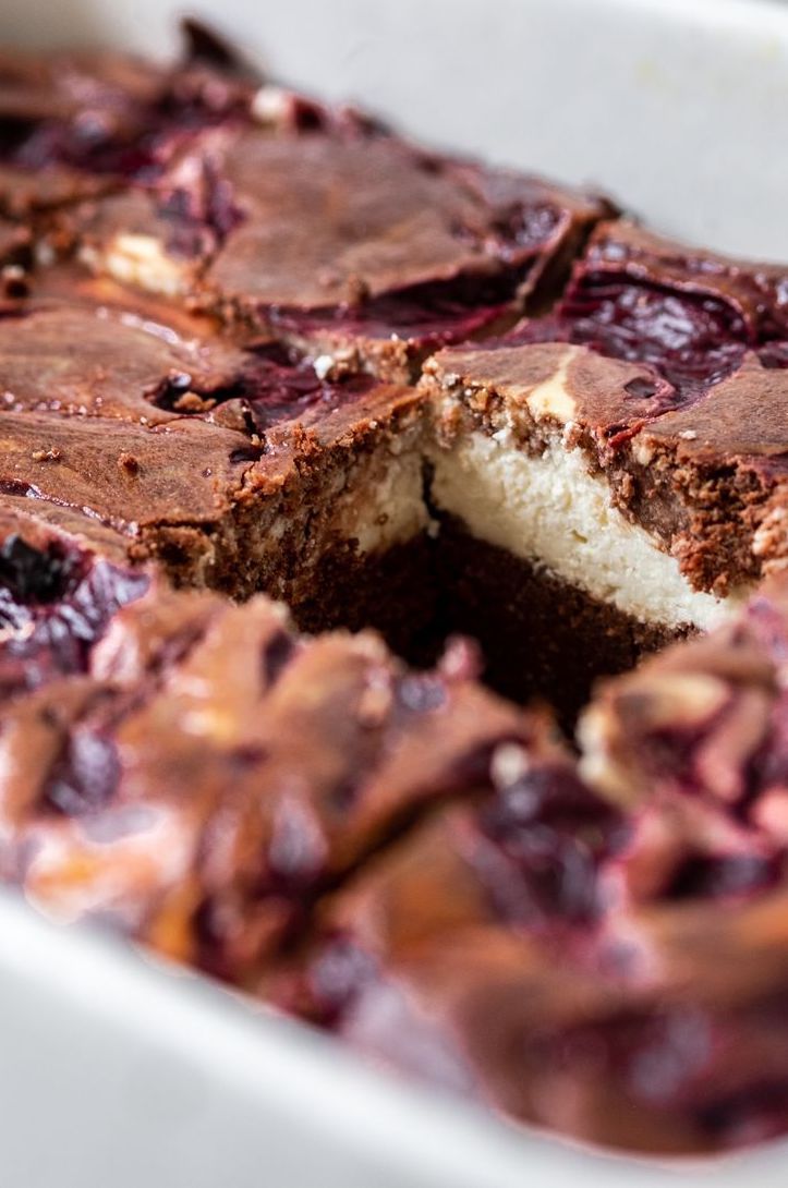 Schoko-Käsekuchen-Brownies mit Quark