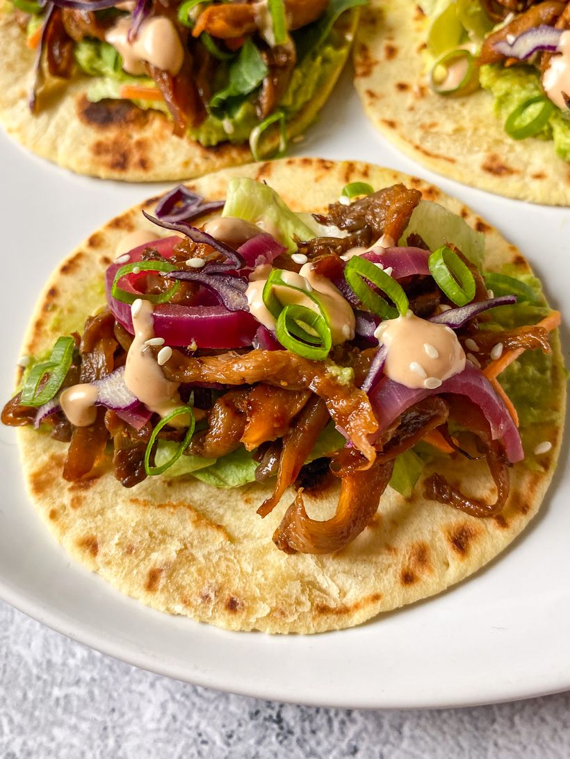 Tacos s trhanou hlívou ústřičnou