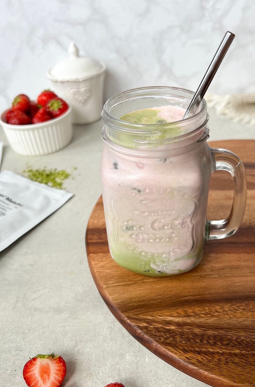 Jeges matcha latte eperrel