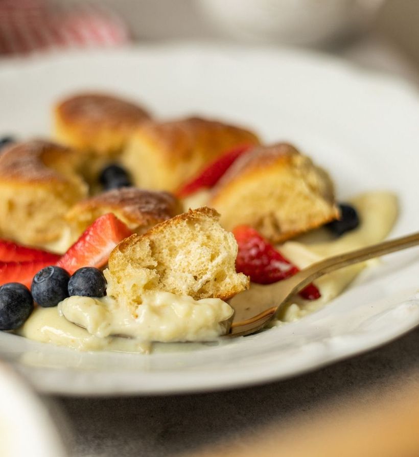 Dukátové buchtičky s vanilkovým krémom