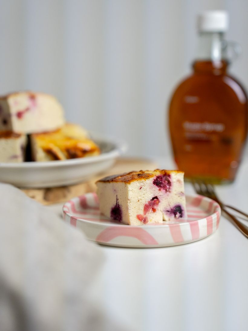 Jednoduchý malinový cheesecake