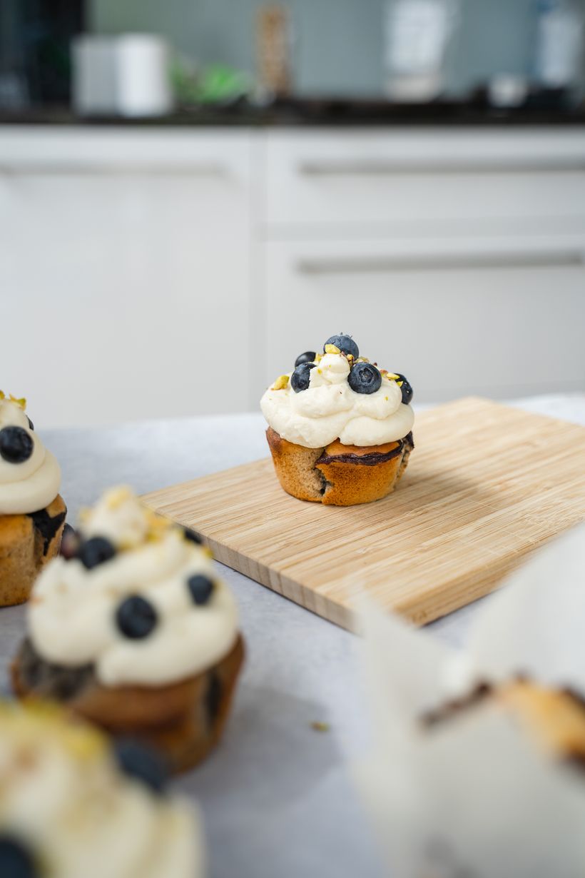 Borůvkové cupcakes