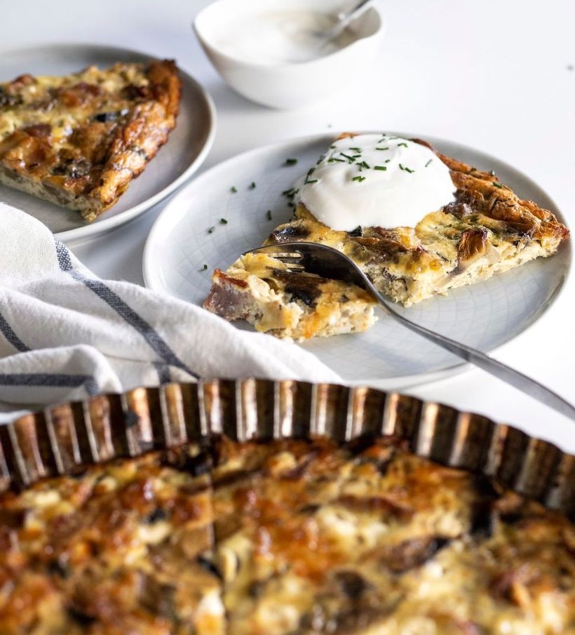 Zdravý slaný koláč à la low carb quiche