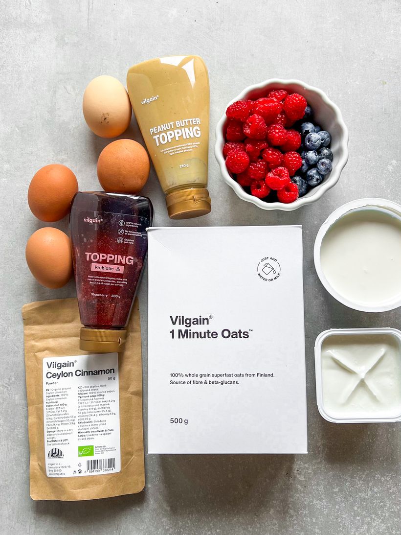 Proteínové vafle s ovocím