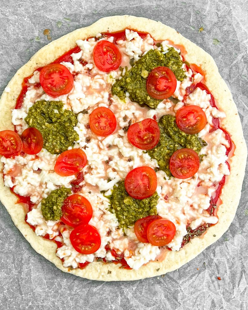 Lowcarb bezlepková pizza