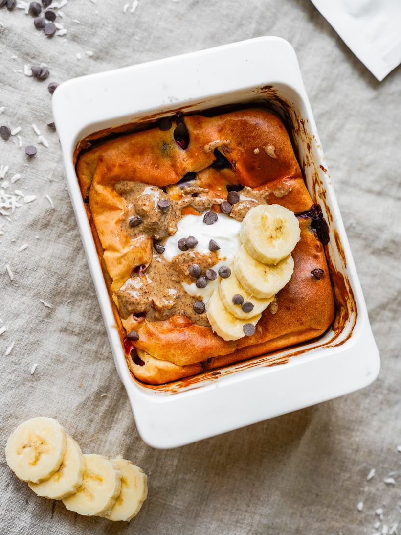 Proteinová buchta s ovocem pro jednoho