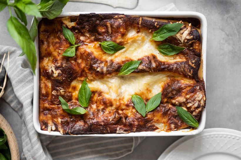 Pravé talianske lasagne v zdravom kabátiku