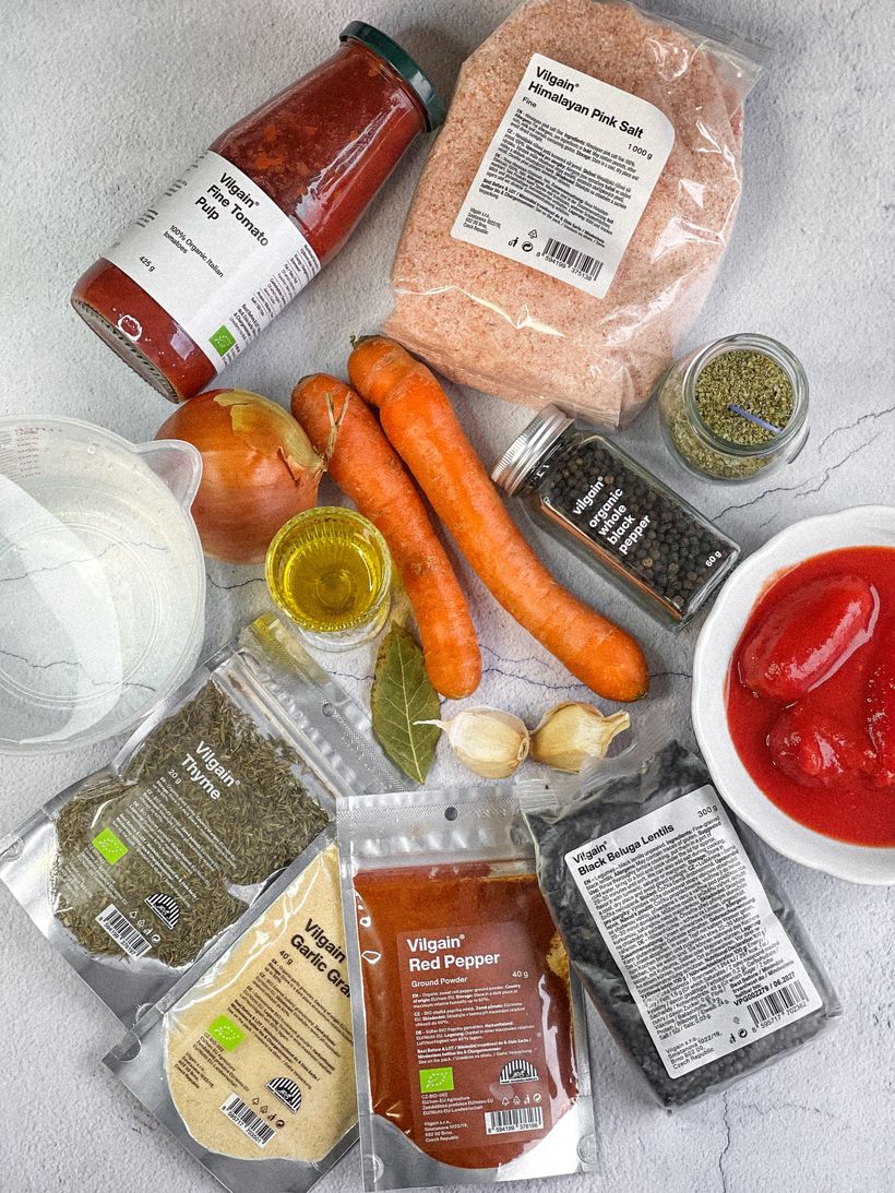 Einfache Linsensuppe mit Gemüse