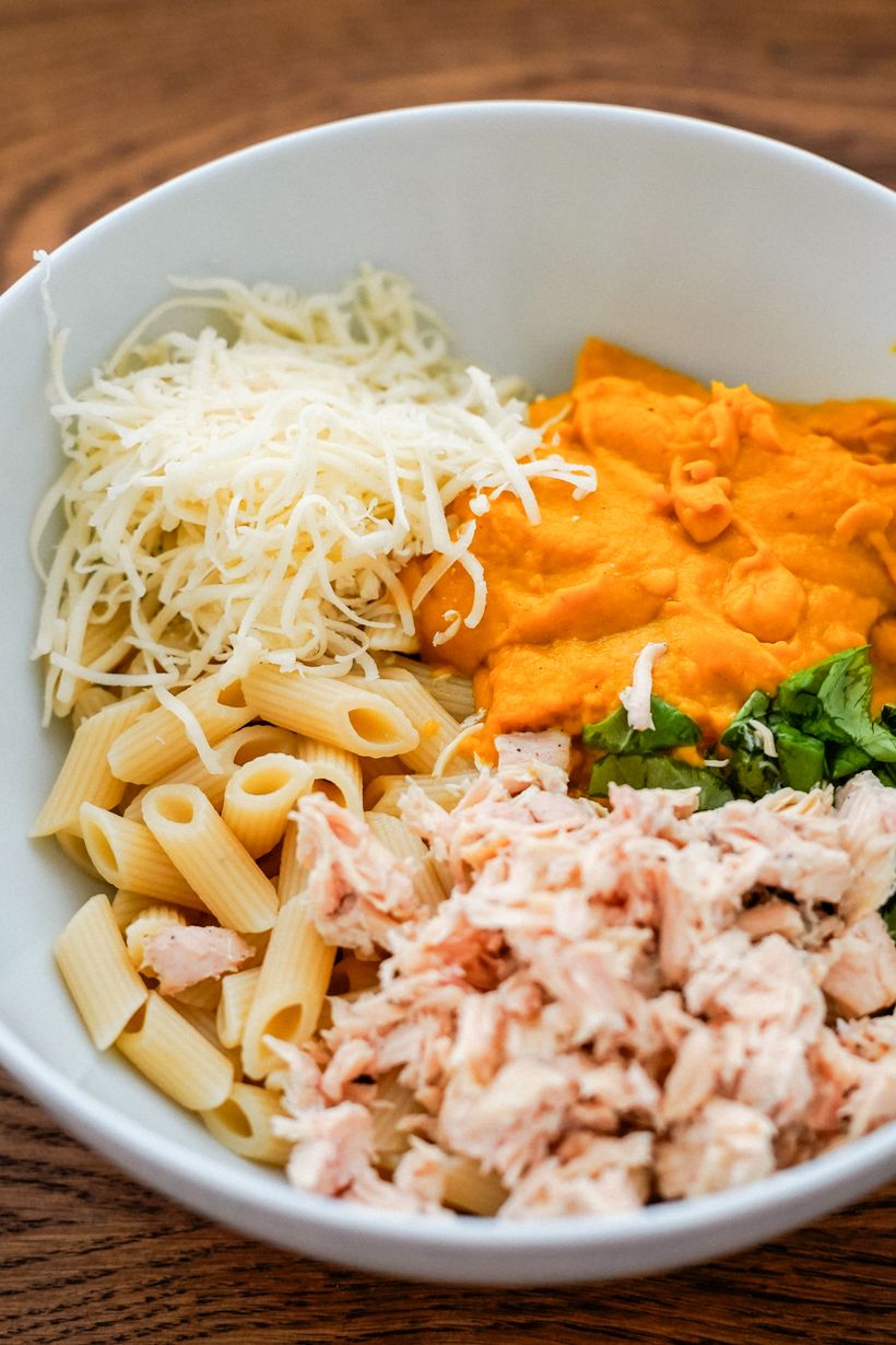 Kürbispasta mit Miso-Paste