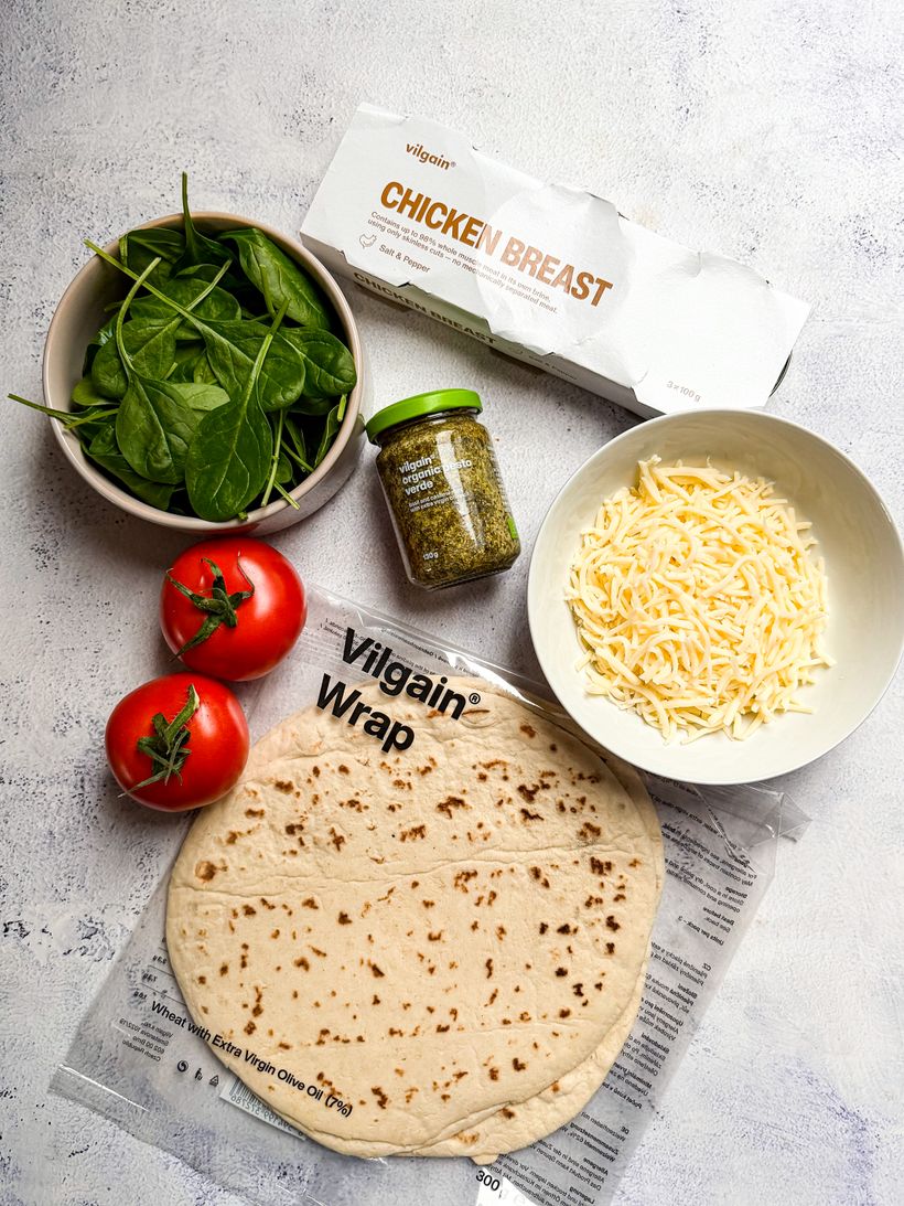 Kuřecí quesadilla se špenátem a sýrem