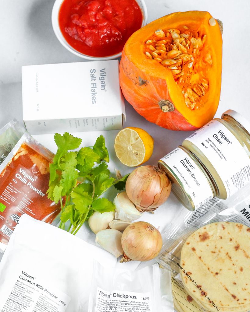 Dýňové curry s kuřetem