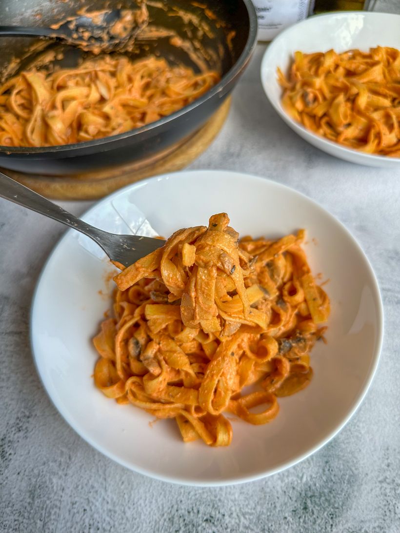 Krémové šampiňónové cestoviny