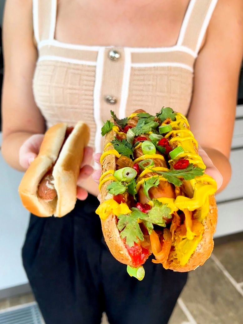 Hot dog de casă umflat