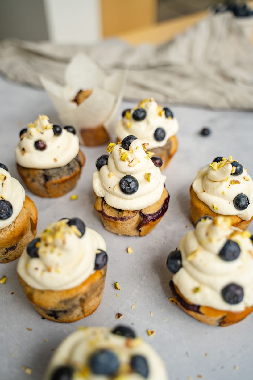 Čučoriedkové cupcakes