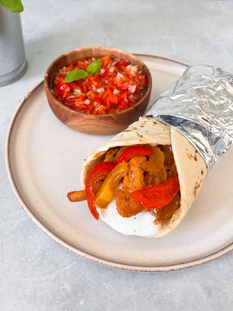Pui fajita wrap