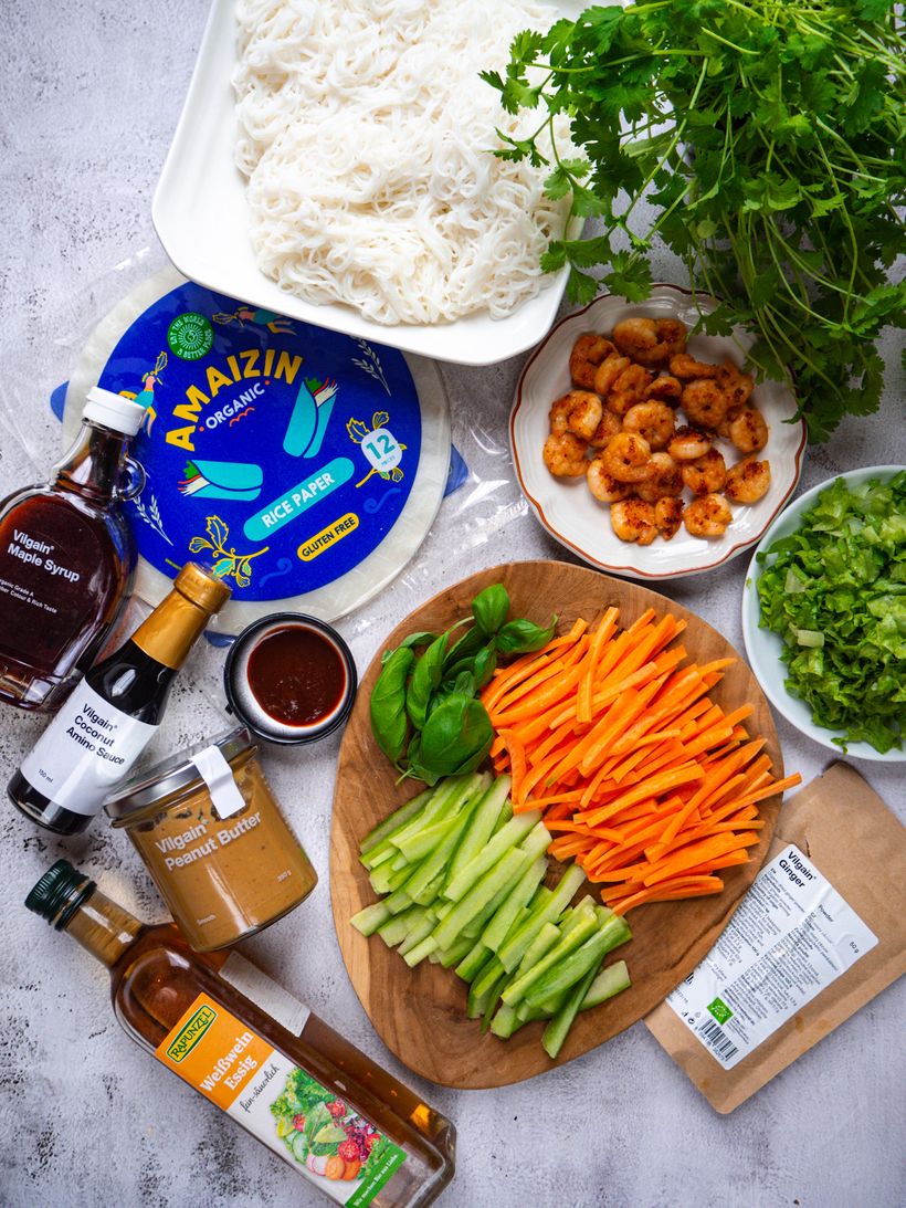 Letné závitky s krevetami