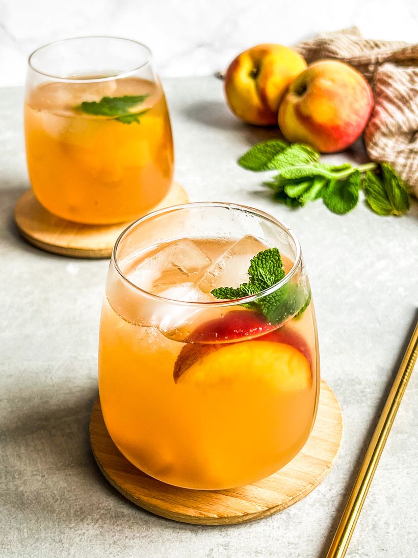 Homemade Peach Iced Tea