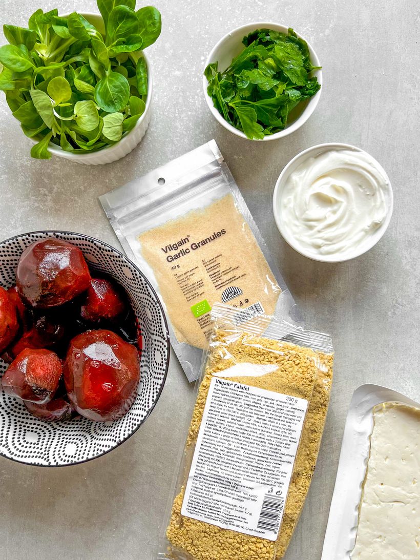 Rote-Bete-Patties mit Tzatziki