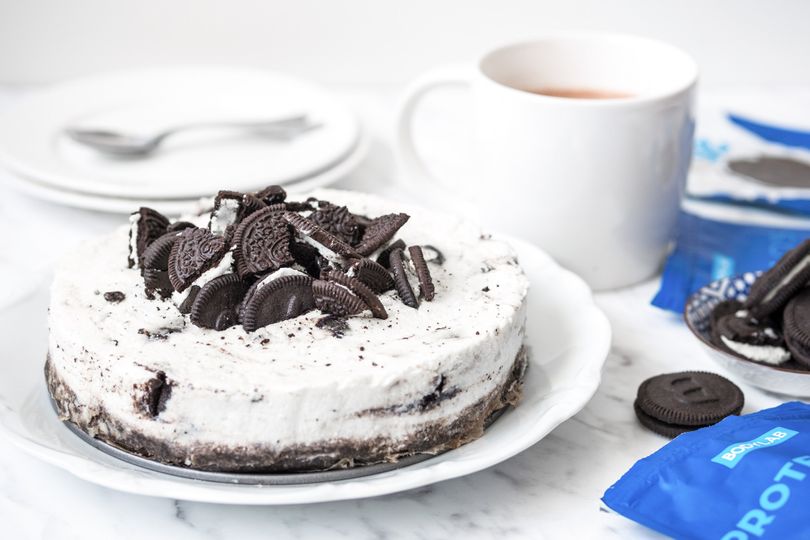 Nepečený fit oreo cheesecake z tvarohu a ricotty