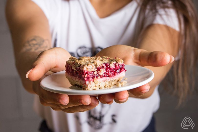 Malinový koláč s drobenkou