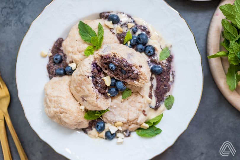 Kysnuté čučoriedkové knedle