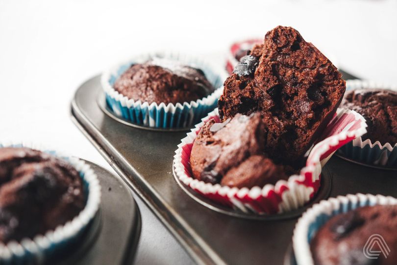 Ultračokoládové muffiny pro milovníky čokolády s bílkovinami navíc