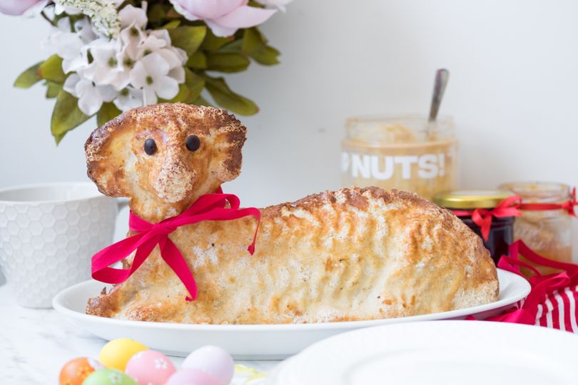 Gesunder Osterlammkuchen mit Quark