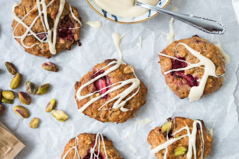 Jahodové sušienky s bielou čokoládou