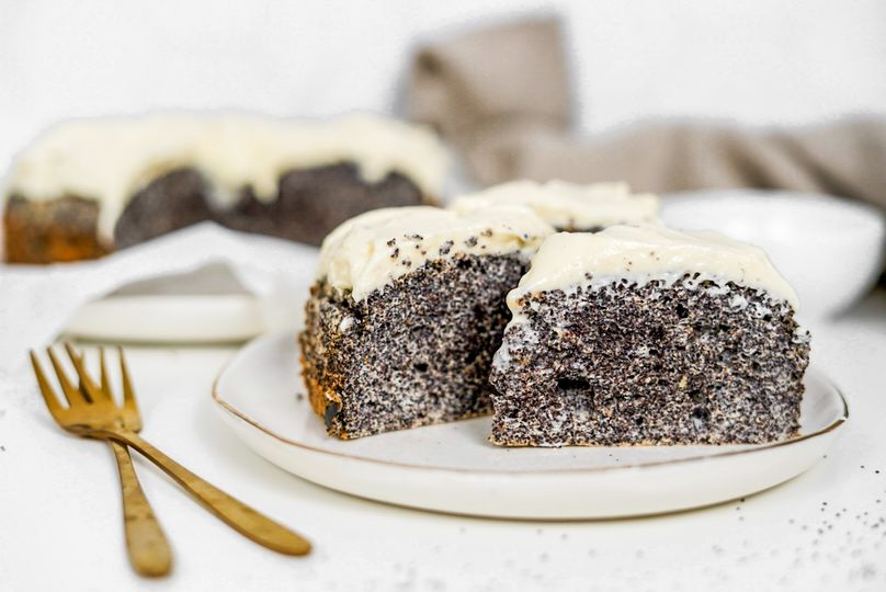 Zdravý makový koláč s mascarpone, bez múky