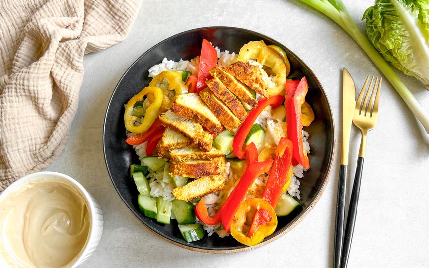 Chicken Shawarma Rice Bowl
