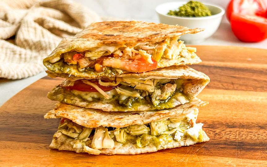 Pesto Chicken Quesadilla