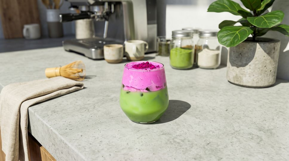 Matcha Latte s dračím ovocem