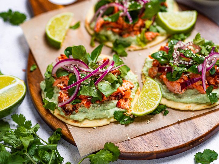 Tacos s pečeným lososem