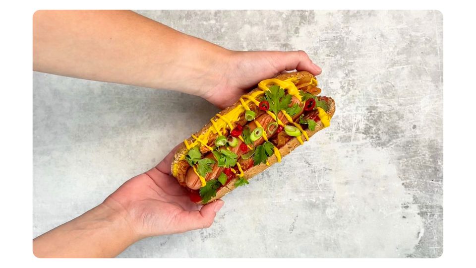 Hot dog de casă umflat