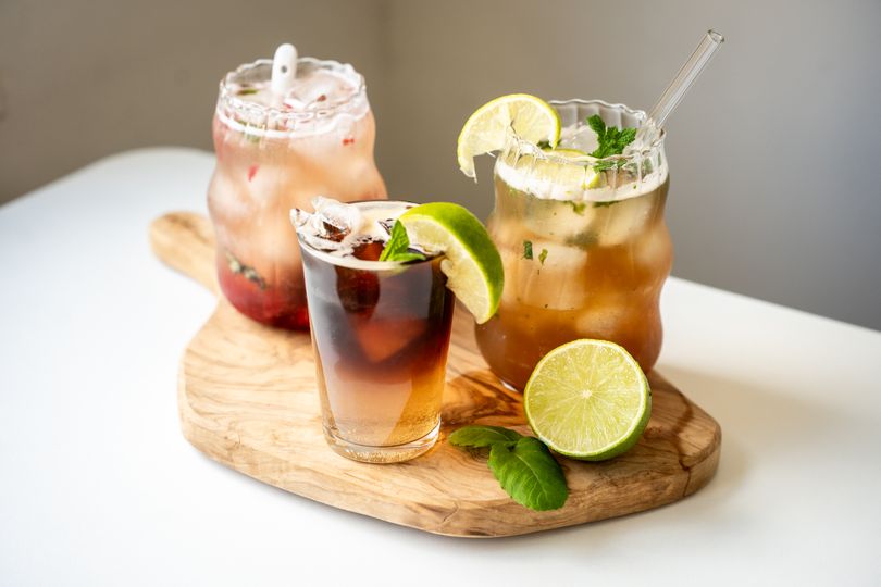 3 letné drinky z kombuchy