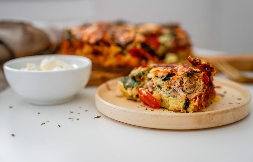 Bramborový quiche s kuřecím masem