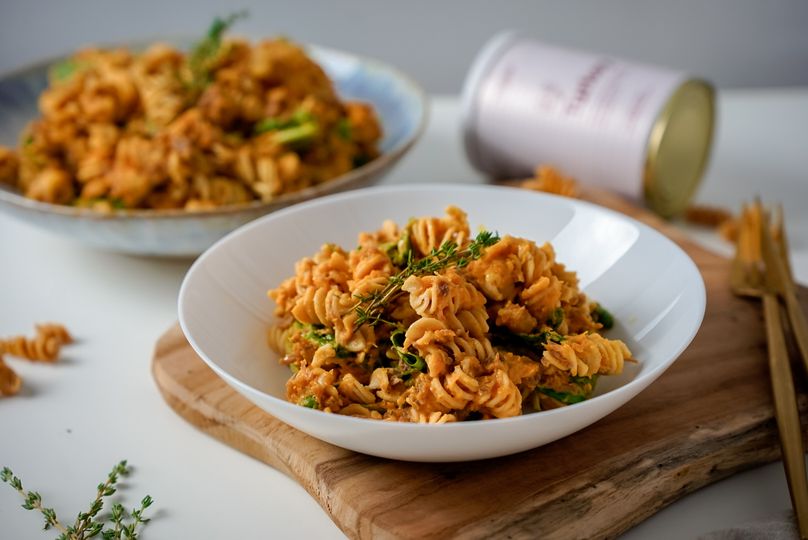 Paste cu dovleac cu feta și curcan