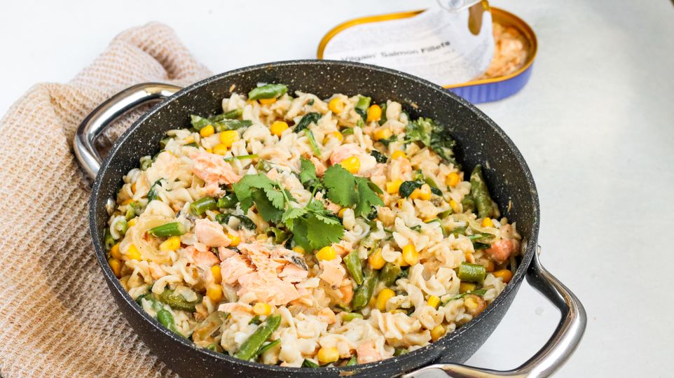 Krémové cestoviny s lososom