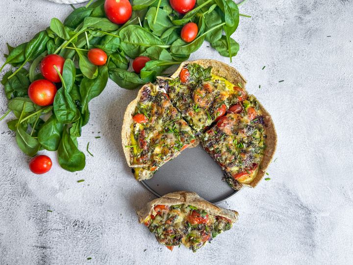Tortilla Quiche Bake with Cottage Cheese
