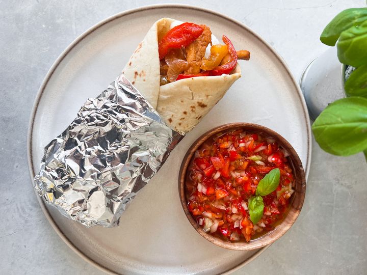 Pui fajita wrap