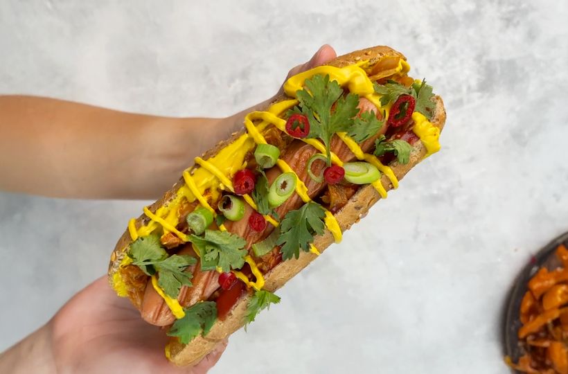 Nabušený domácí hot dog