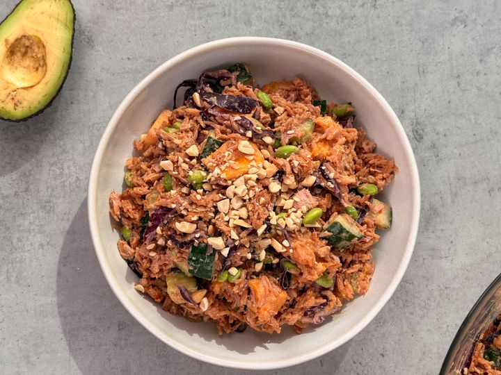 Crispy rice tuna salad