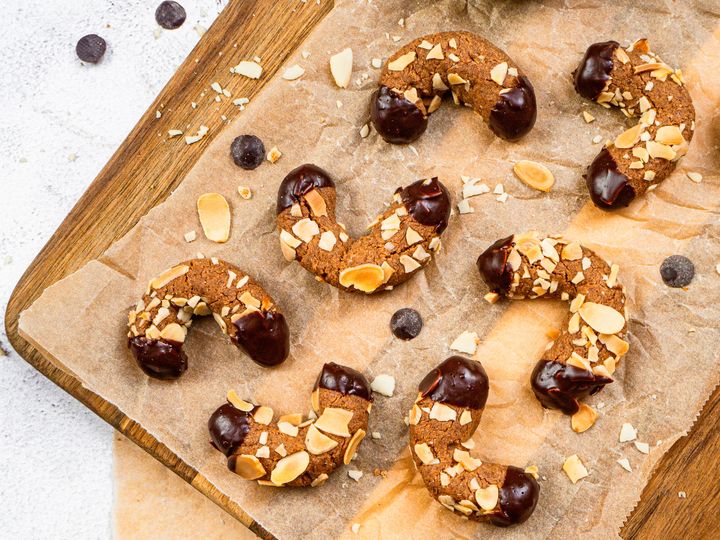 Mandľové rožteky s čokoládou