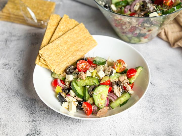 Mediterranean Tuna Salad with Olives & Feta Cheese