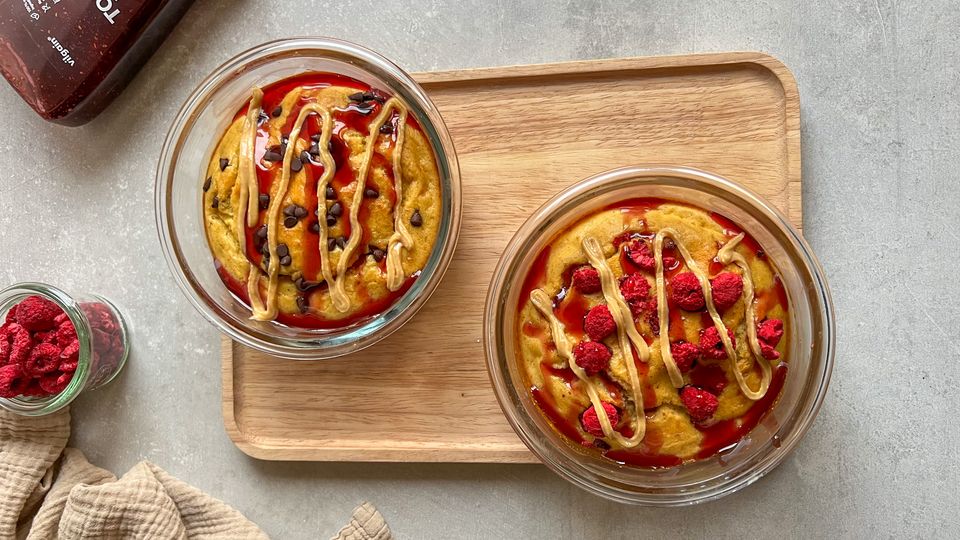 Baked Protein Pancake Bowl