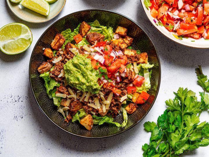 Taco Bowl s mletým hovězím masem
