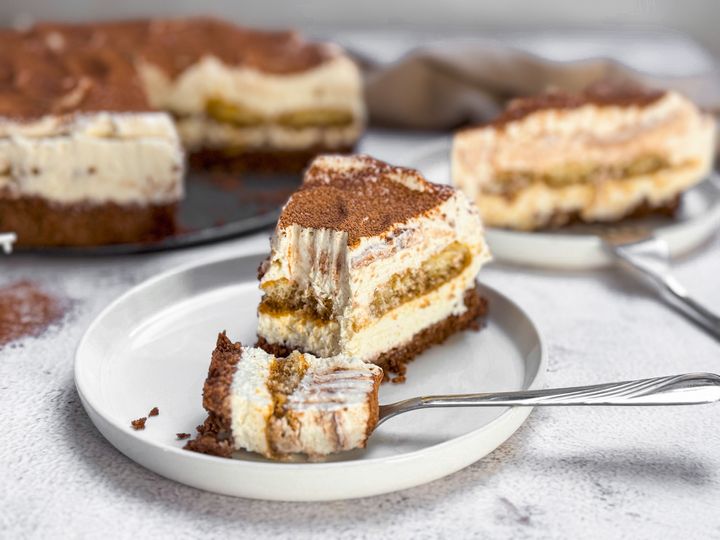 Nepečený tiramisu cheesecake